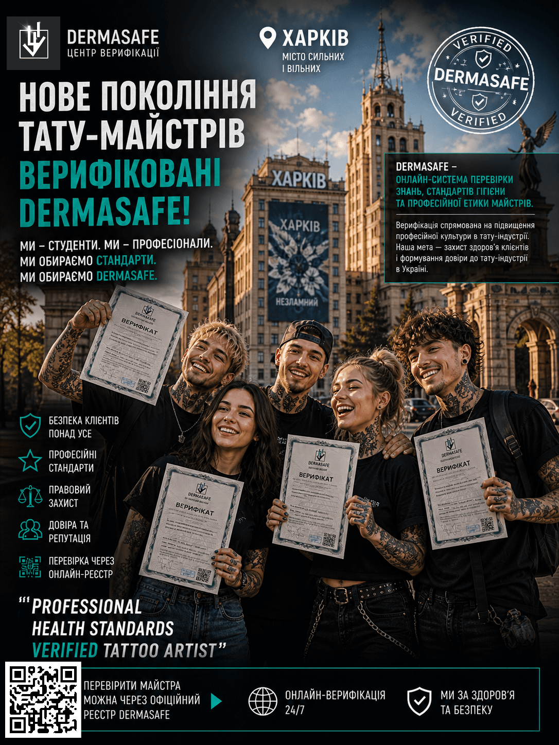 DERMASAFE професійна верифікація тату-індустрії України